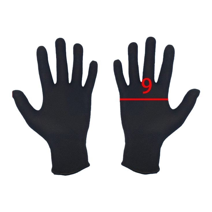 Black nylon gloves are anti-slip, wear-resistant, lightweight and breathable, suitable for both men and women for work and household chores Item Picture