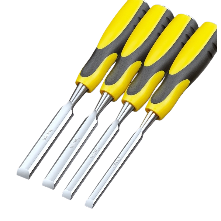 Yellow, black and grey handle industrial-grade woodworking chisel Item Picture