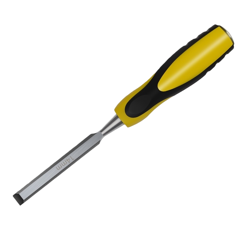 Yellow and black handle industrial-grade woodworking chisel, professional woodworking tool, durable chisel Item Picture