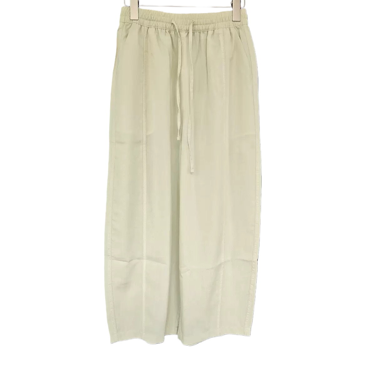 Light green Tencel nine-inch pants are breathable, drape and slimming casual women's pants Item Picture