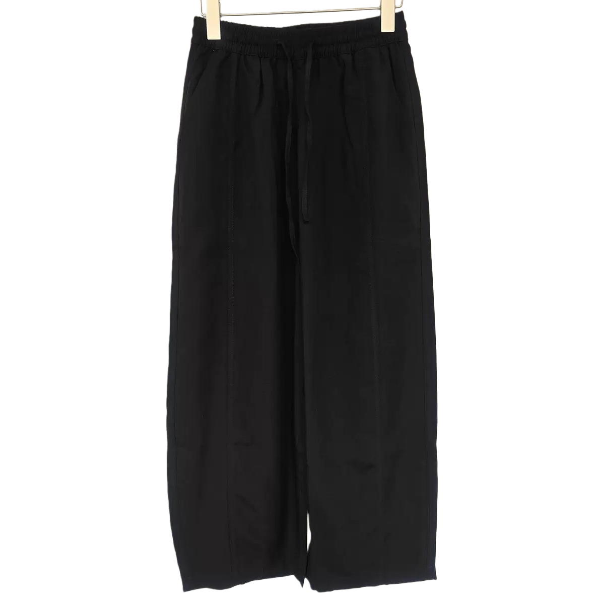 Black Tencel 9-inch trousers for women, high-waisted, slimming and draping casual pants Item Picture