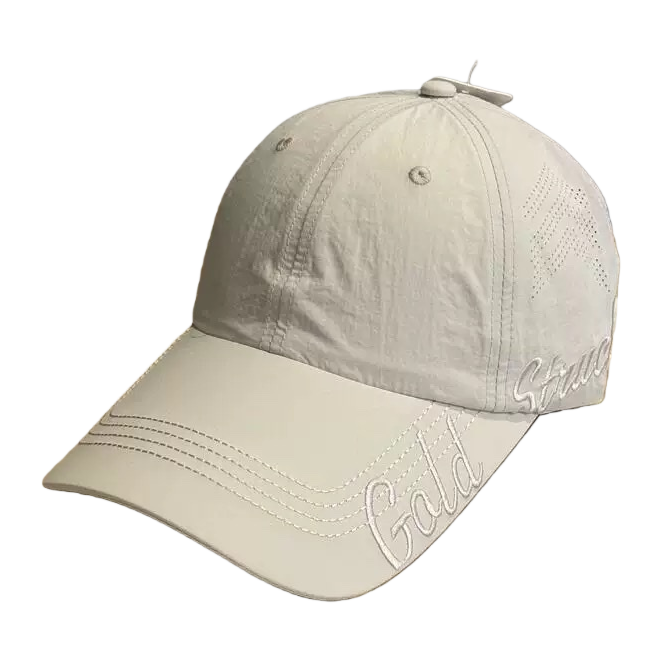 Light grey baseball cap, unisex, casual and versatile, with adjustable soft top for sunshade Item Picture