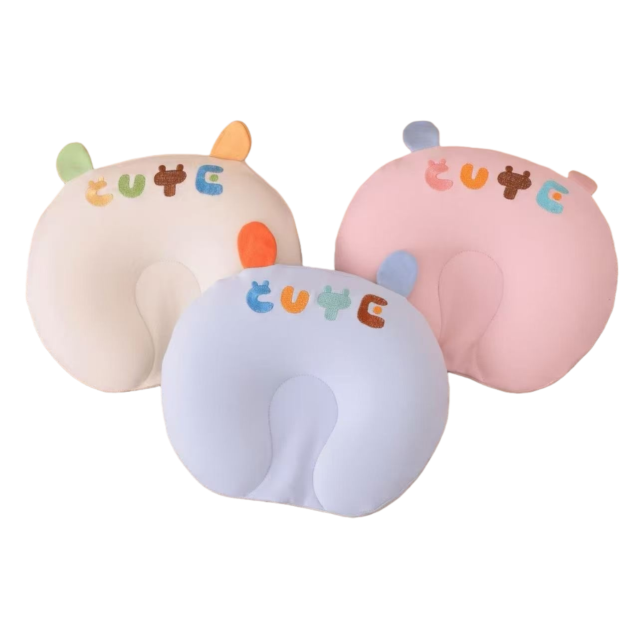 Colorful U-shaped bean sprout pillow, cervical support memory foam pillow, home neck protection pillow Item Picture