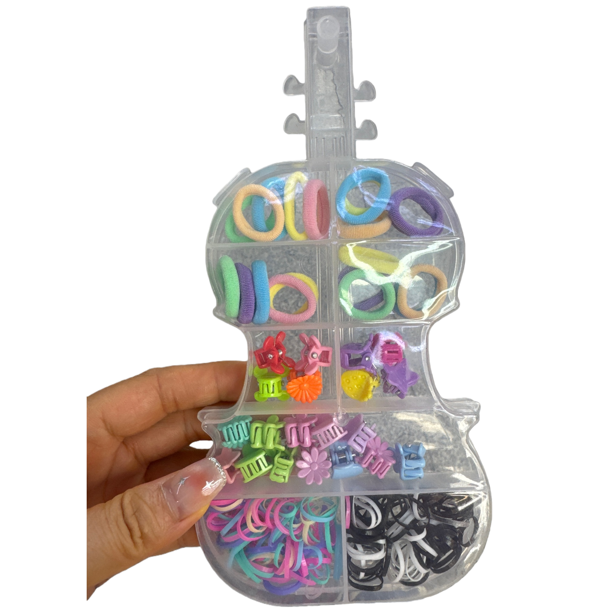 A simple desktop organizing box for color hair bands and hairpins Item Picture