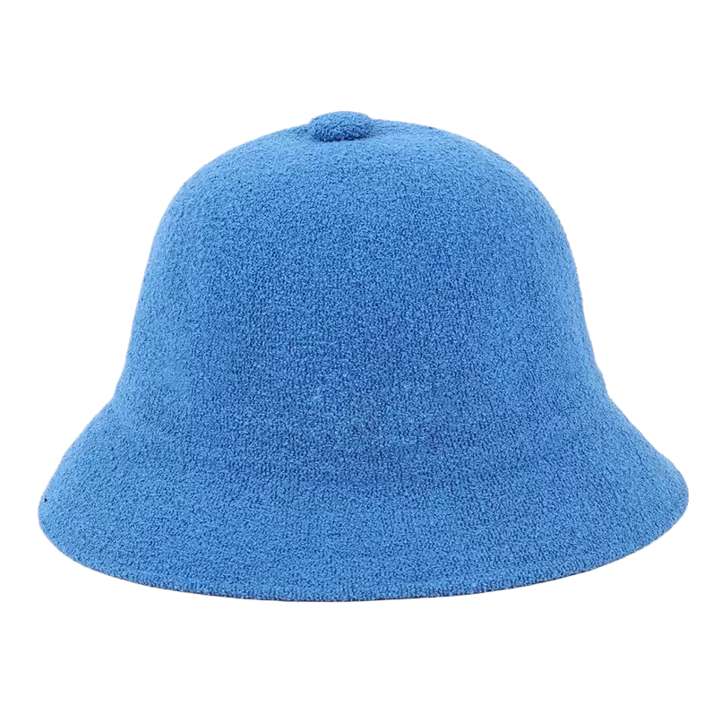 Blue plush warm hat, winter Korean-style casual woolen hat for both men and women Item Picture