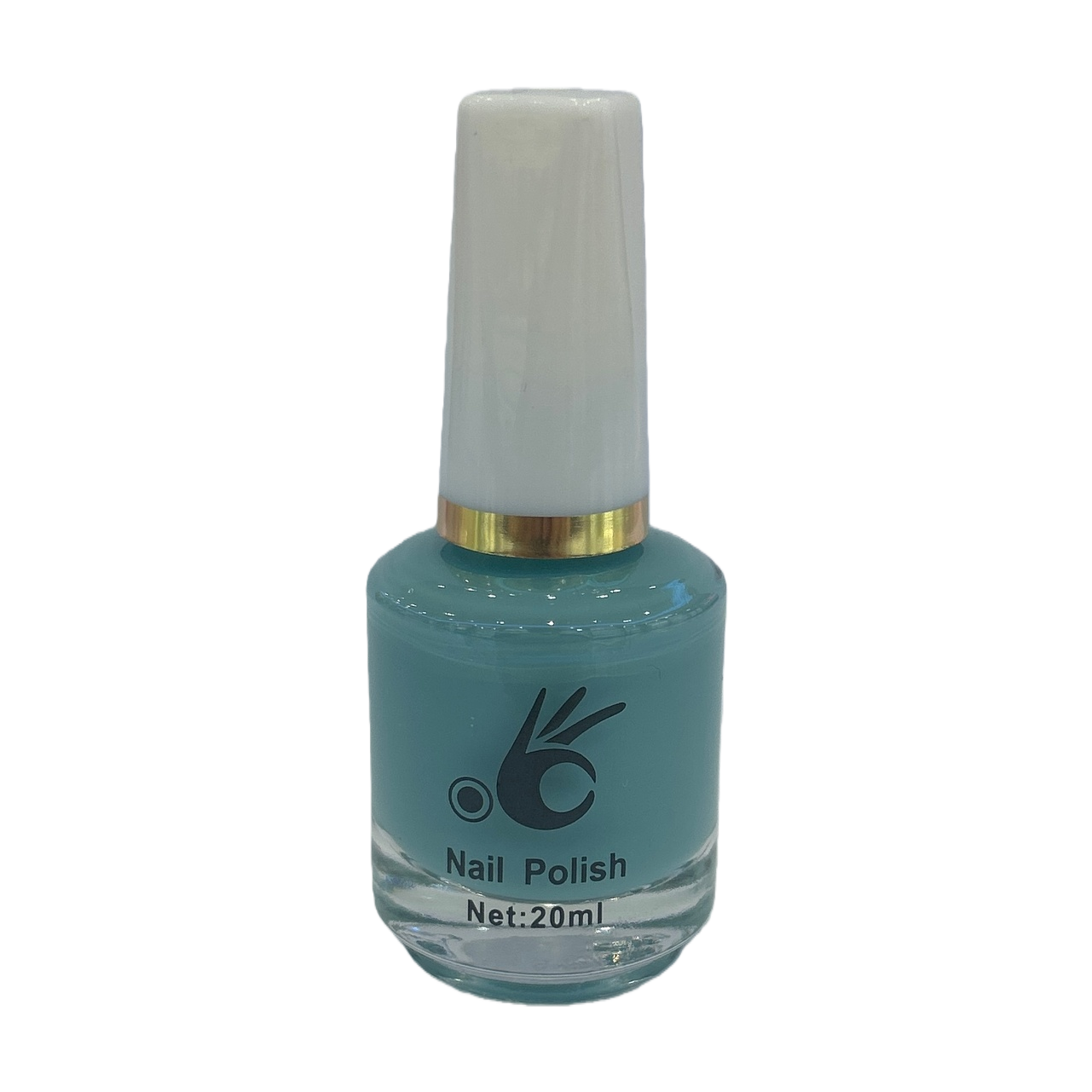 Light blue nail polish bottle made of frosted glass, 30ml capacity, replaceable Item Picture