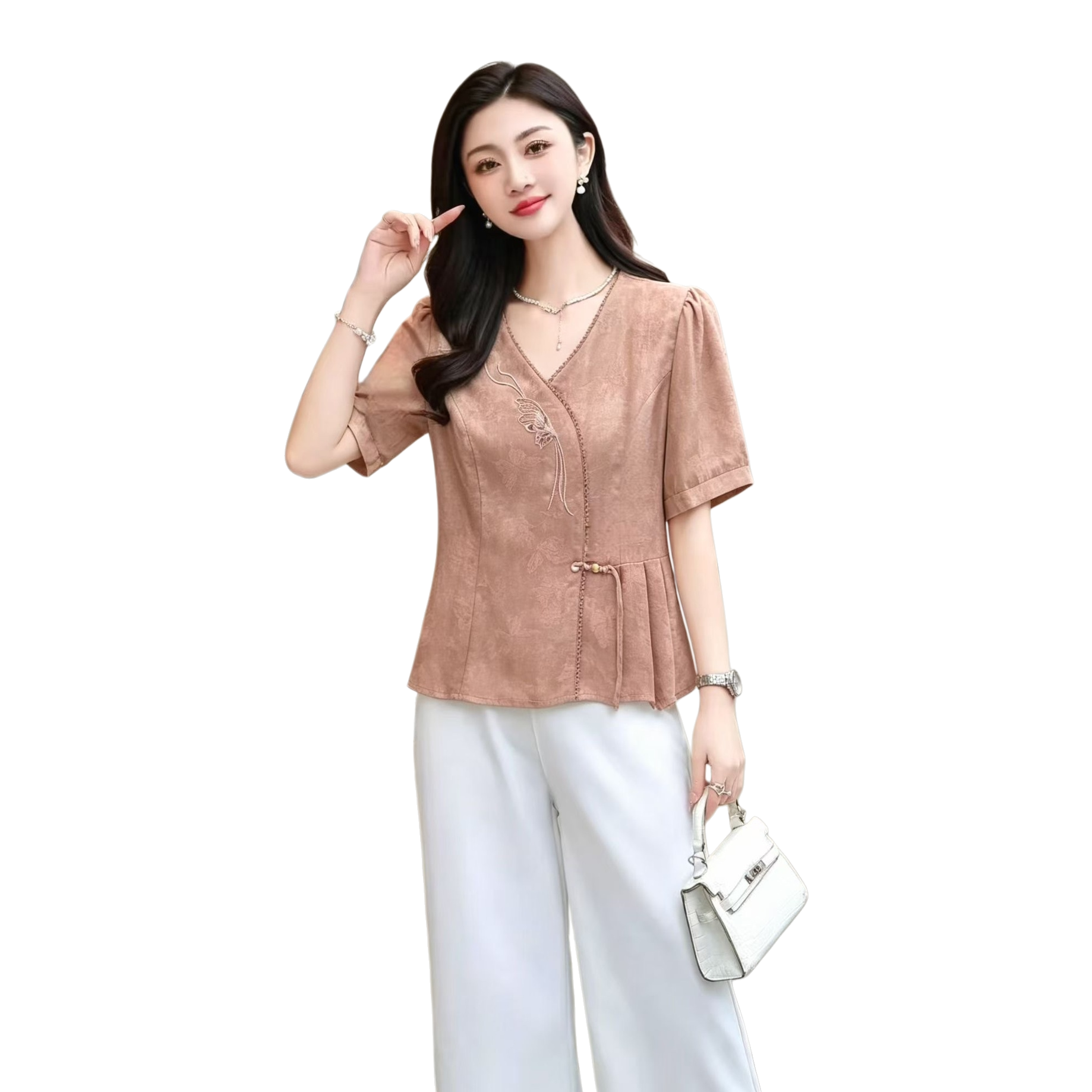 Yajing 26 Summer top paired with women's Chinese-style top Item Picture
