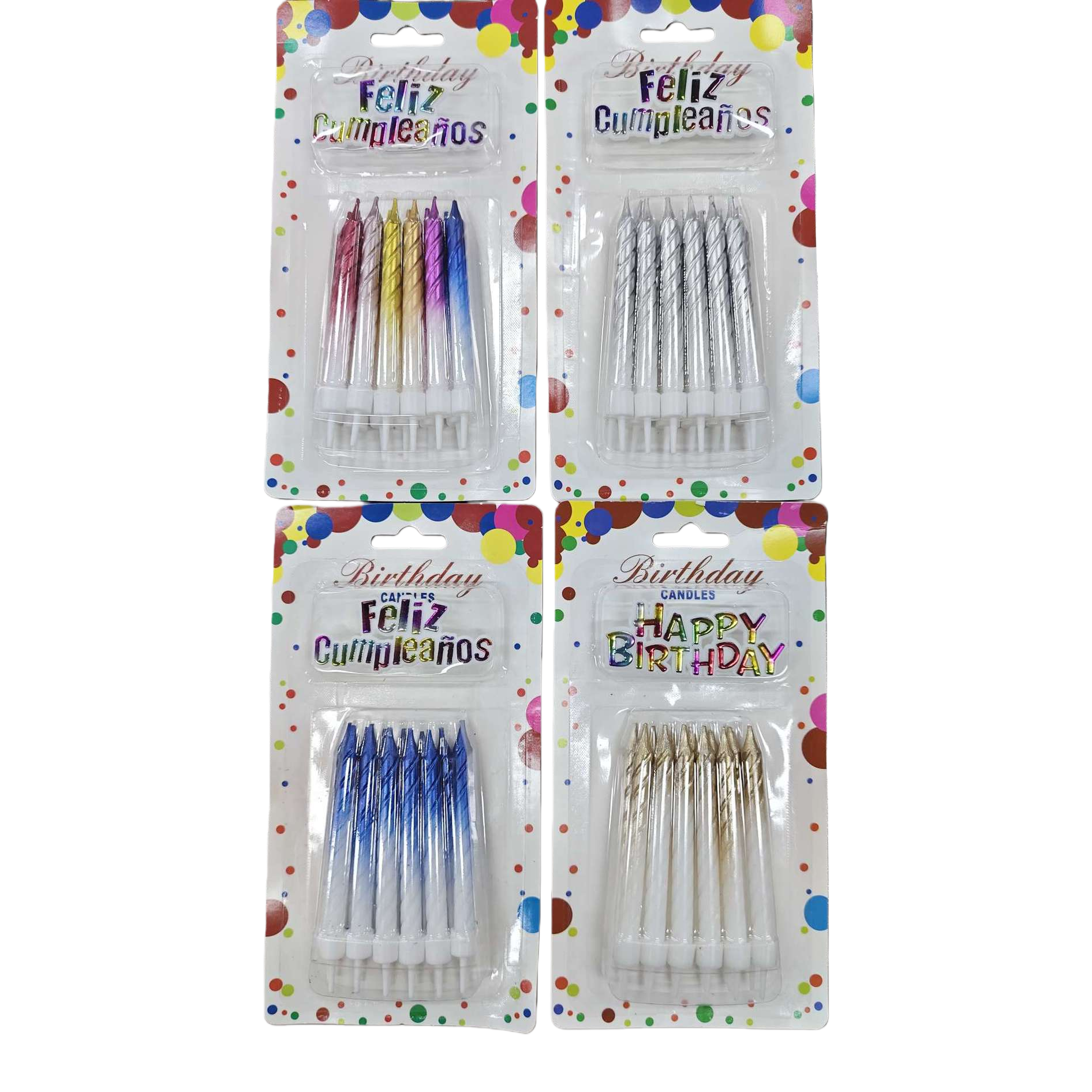 Colorful packaged birthday candles, children's party decoration candle sets Item Picture