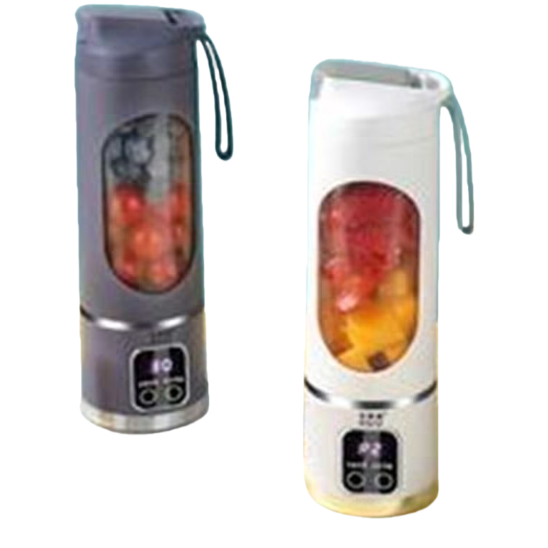 Grey and white dual-color portable juicer, home mini wireless rechargeable juicer Item Picture