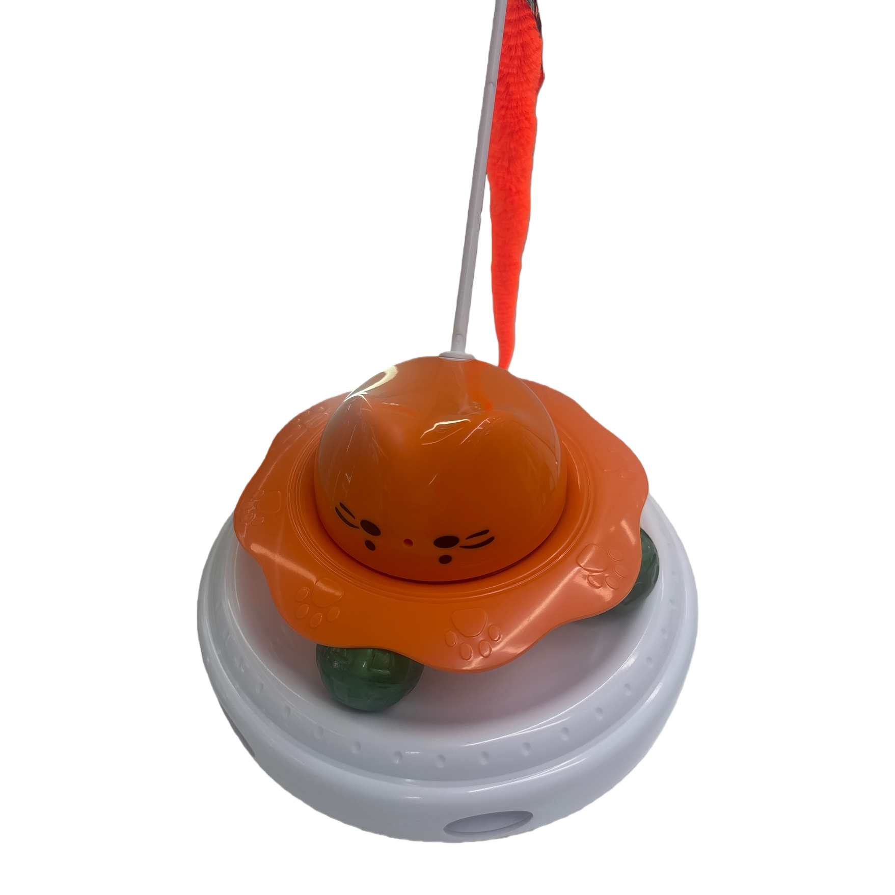 Orange cat face shaped toy, cute and fun children's educational doll Item Picture