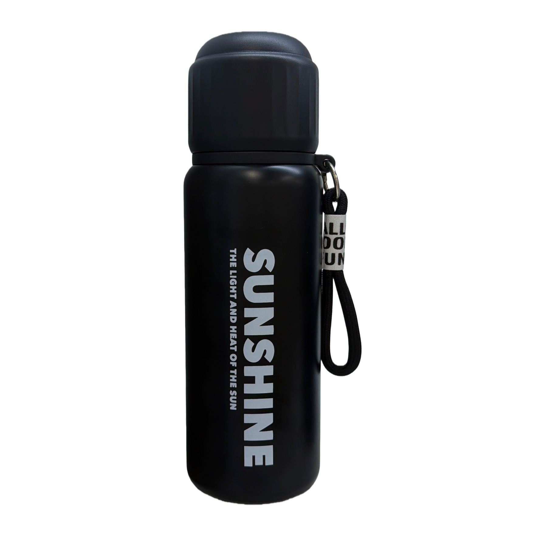 Black simple insulated water cup 350ml, stainless steel vacuum insulated, for office and household use Item Picture