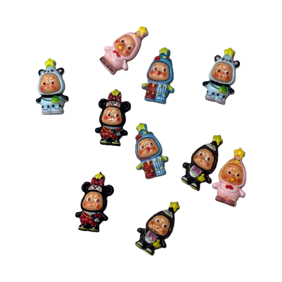 Colorful little dolls, cute plush figurines, decorative toys Item Picture