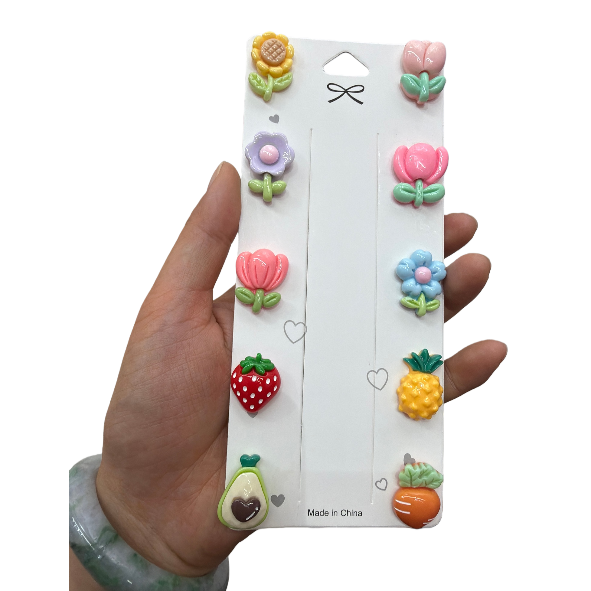 Colorful flower and fruit-shaped hair clip set, a variety of cute headwear combinations for girls Item Picture