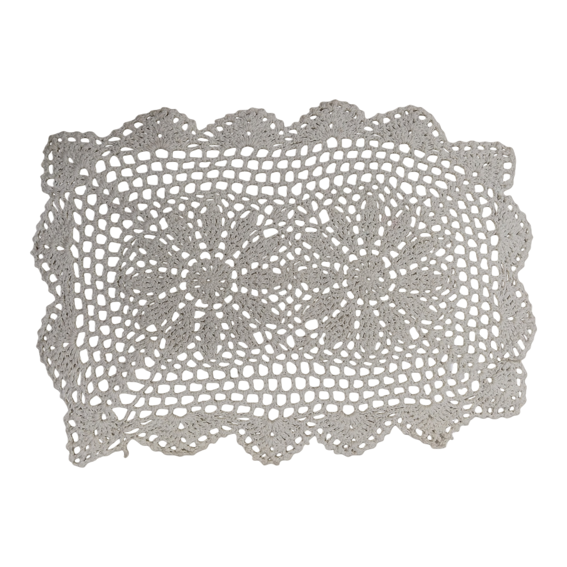 White handcrafted crochet coasters for home decoration, handwoven coffee table MATS Item Picture