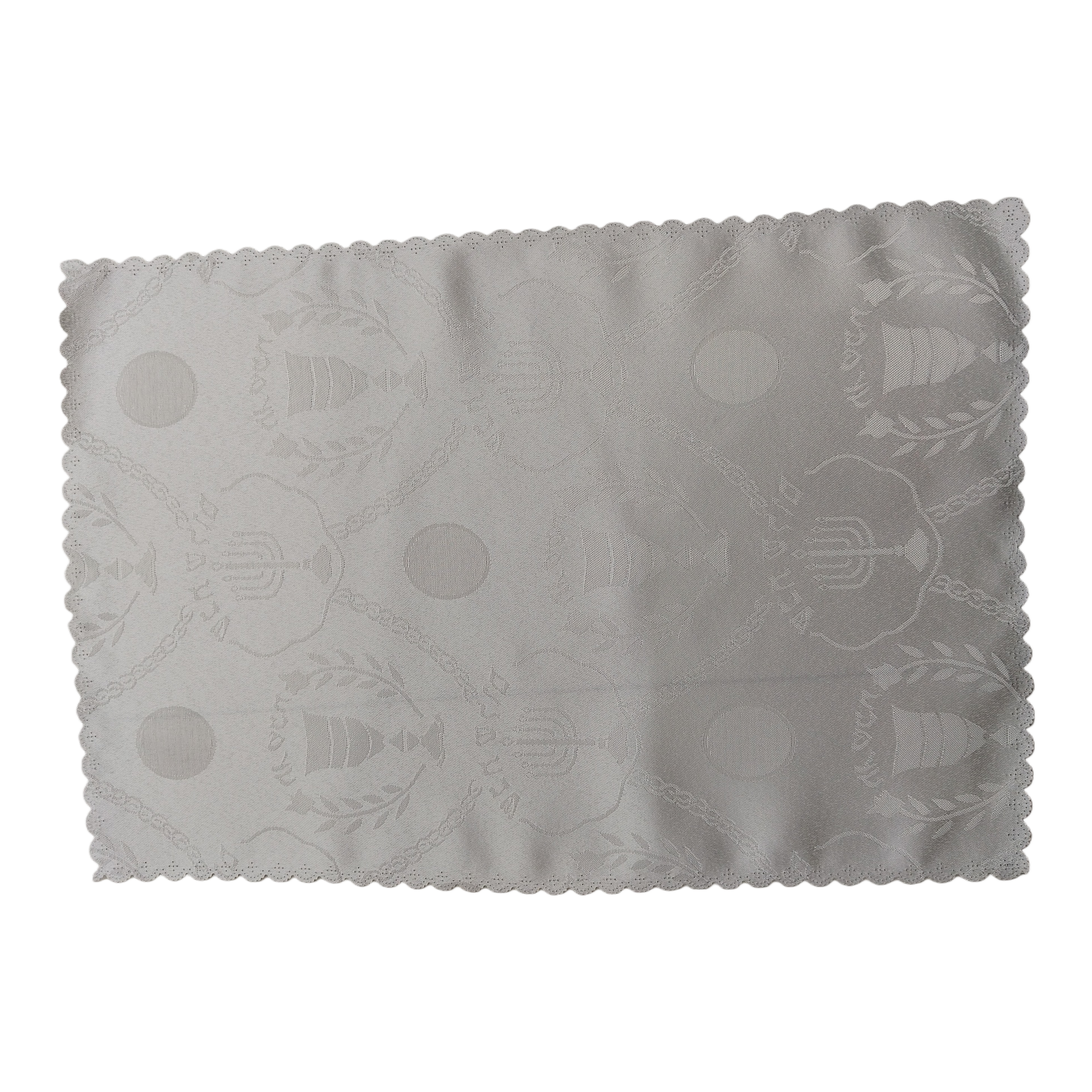 White jacquard waterproof and oil-proof placemats Item Picture