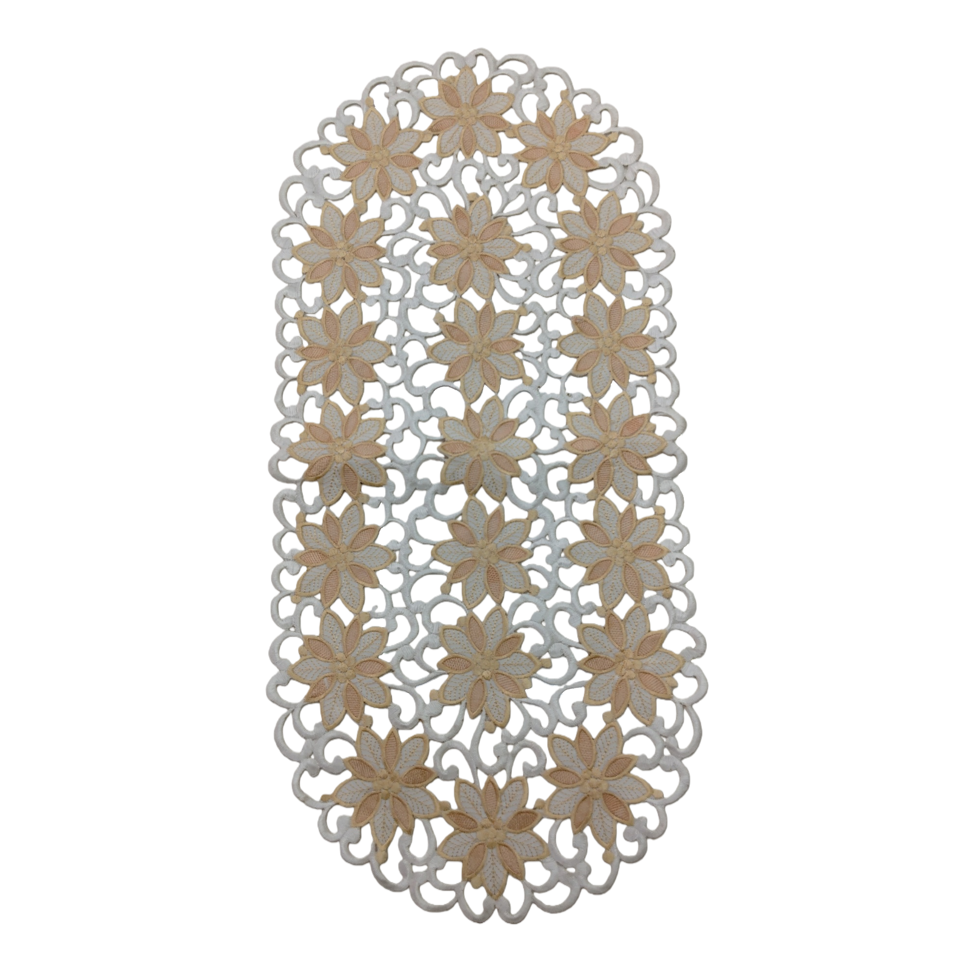 Beige flower-embroidered table MATS, tablecloths and home furnishings Item Picture