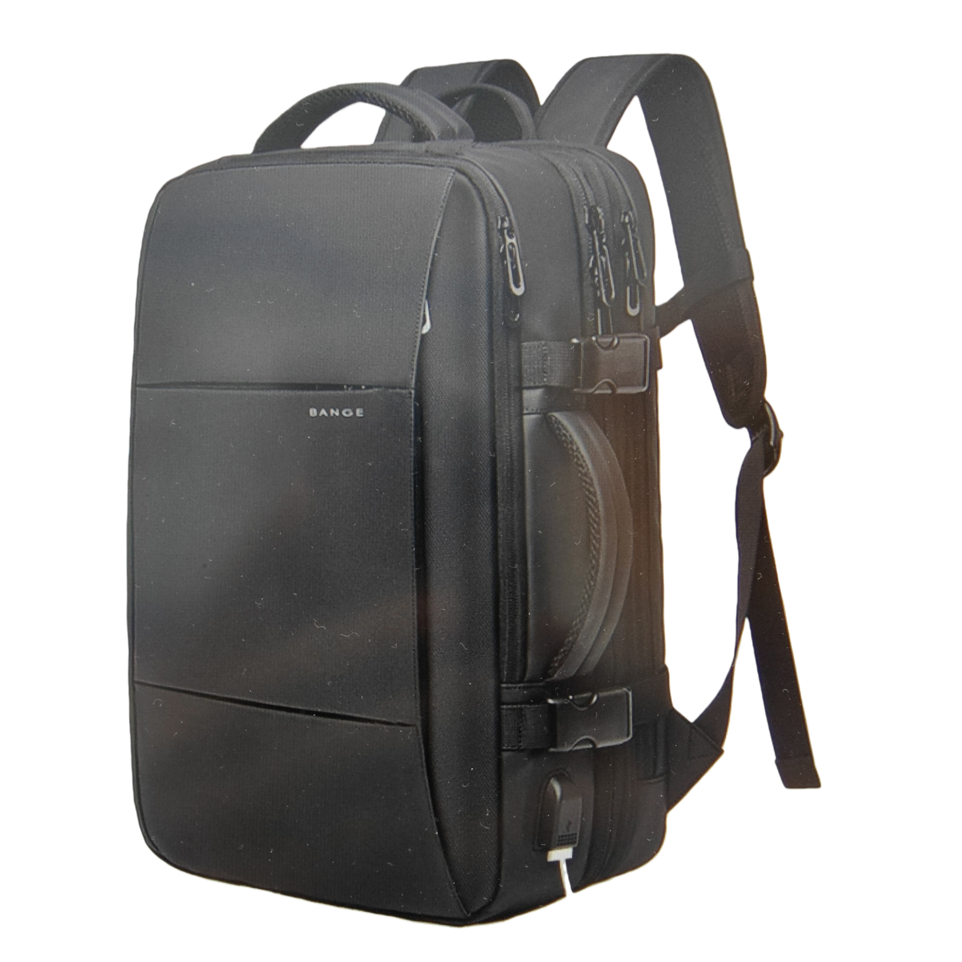 Black backpack, large-capacity, lightweight student commuting travel backpack Item Picture