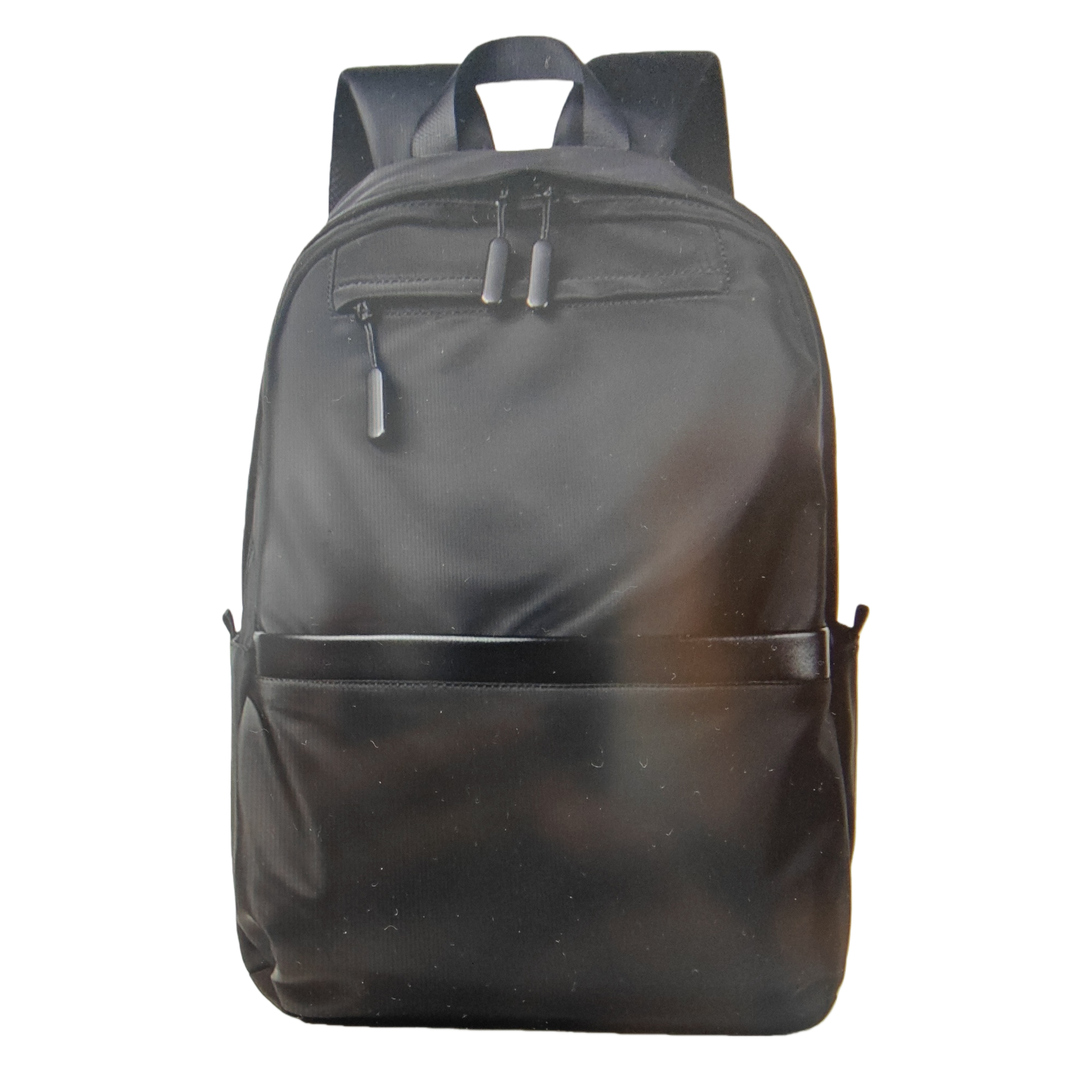 Black backpack, wear-resistant nylon, simple and fashionable commuting and business backpack Item Picture