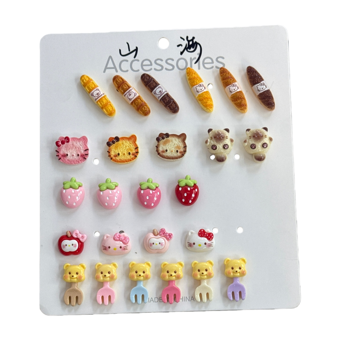 White card cartoon accessories with a metallic texture for hand journal decoration Item Picture