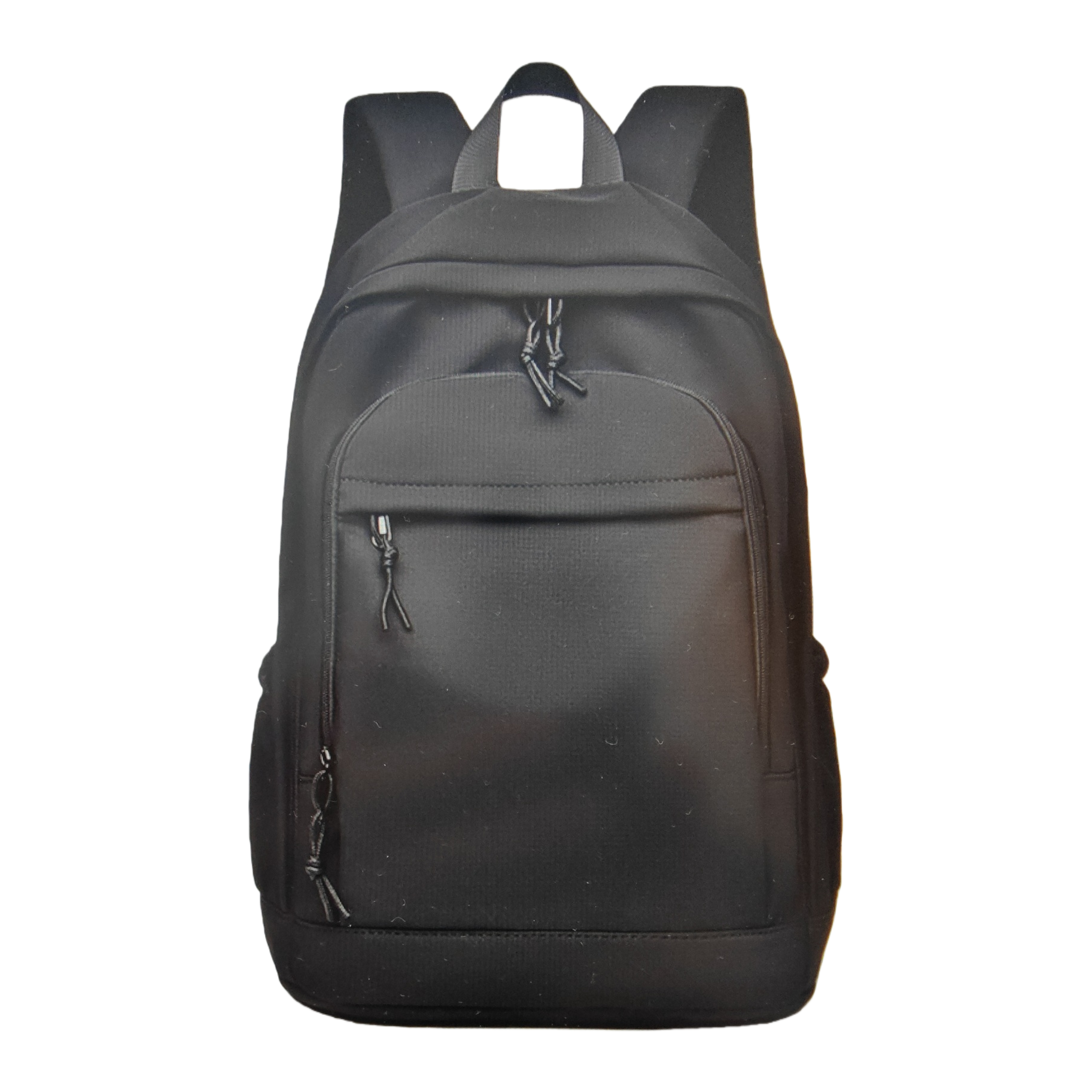 Black nylon waterproof backpack, lightweight and wear-resistant for commuting to school, business and casual Item Picture