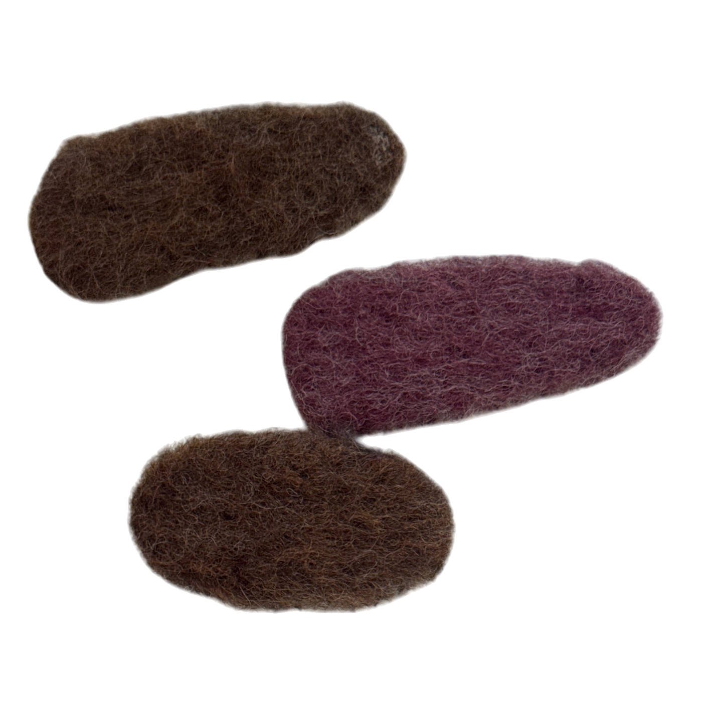 Brown and red plush hair clips, headwear, hair clips, children's hair accessories Application Scenario