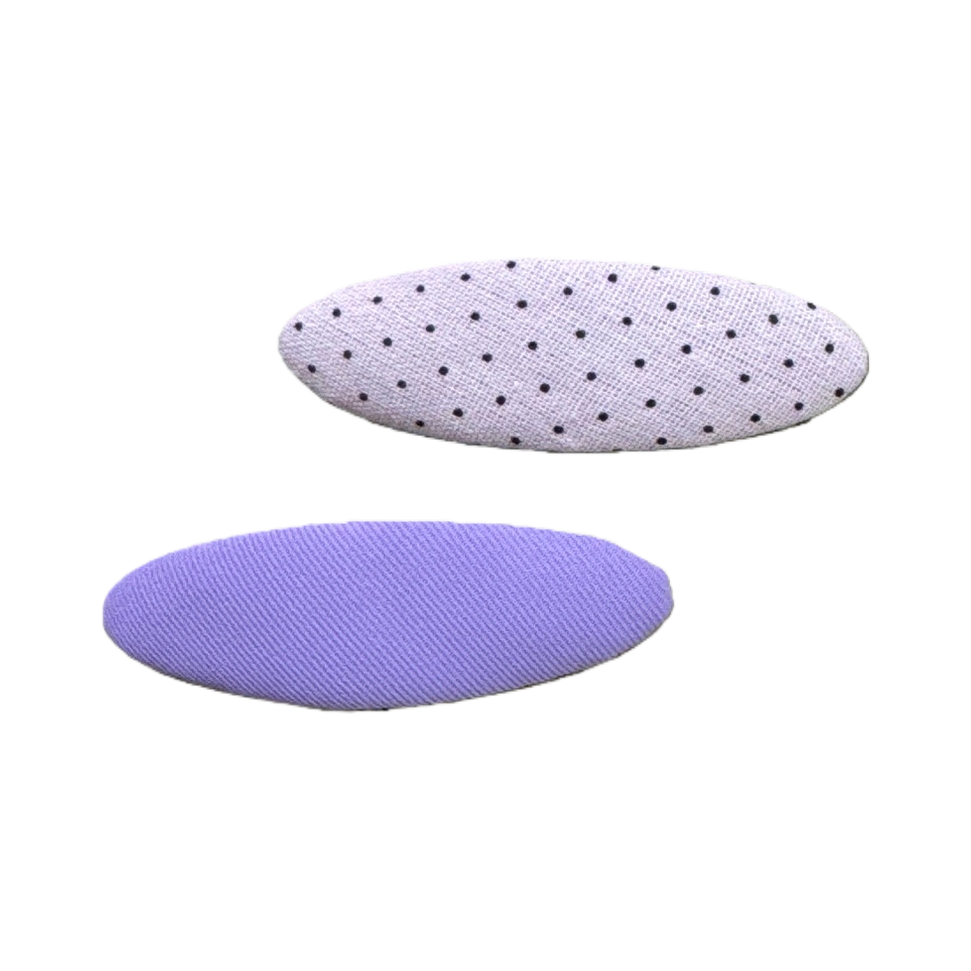 Purple polka dot hair clips, pure purple hair clips, simple and versatile Korean style headwear for ladies Application Scenario