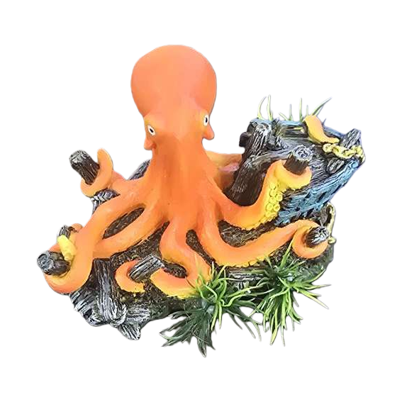 Orange octopus creative home decor, cute and soft desktop decoration Item Picture