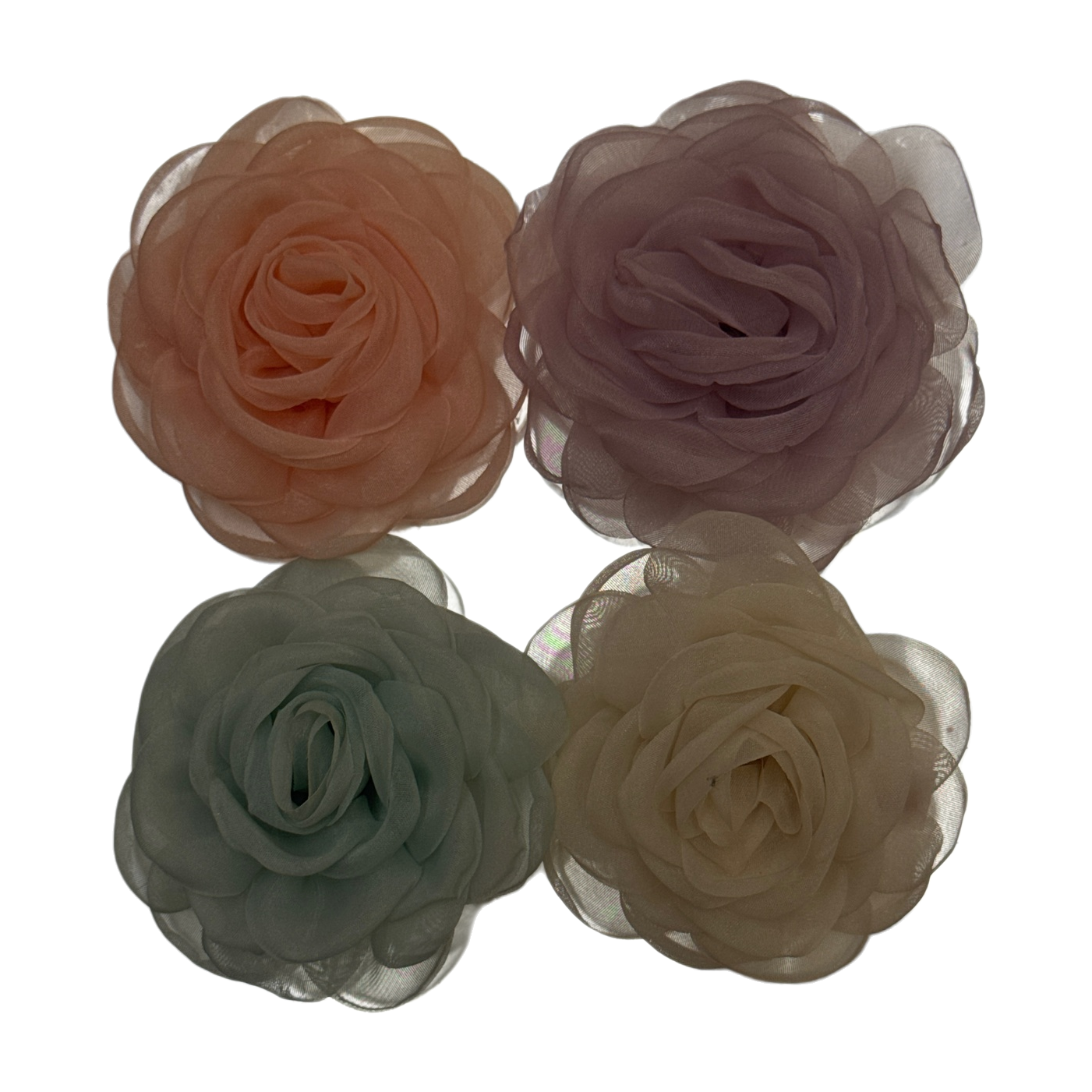 Four artificial decorative bouquets of gauze roses for home decoration Item Picture
