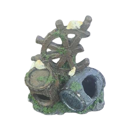 Brown rudder decorative ornaments for home living room and bedroom, retro nautical style creative tabletop decoration Item Picture