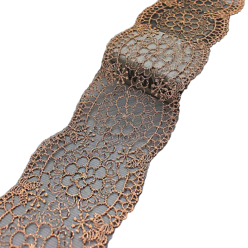 Golden lace trim decorative fabric, DIY embroidery accessories, suitable for home and clothing Item Picture