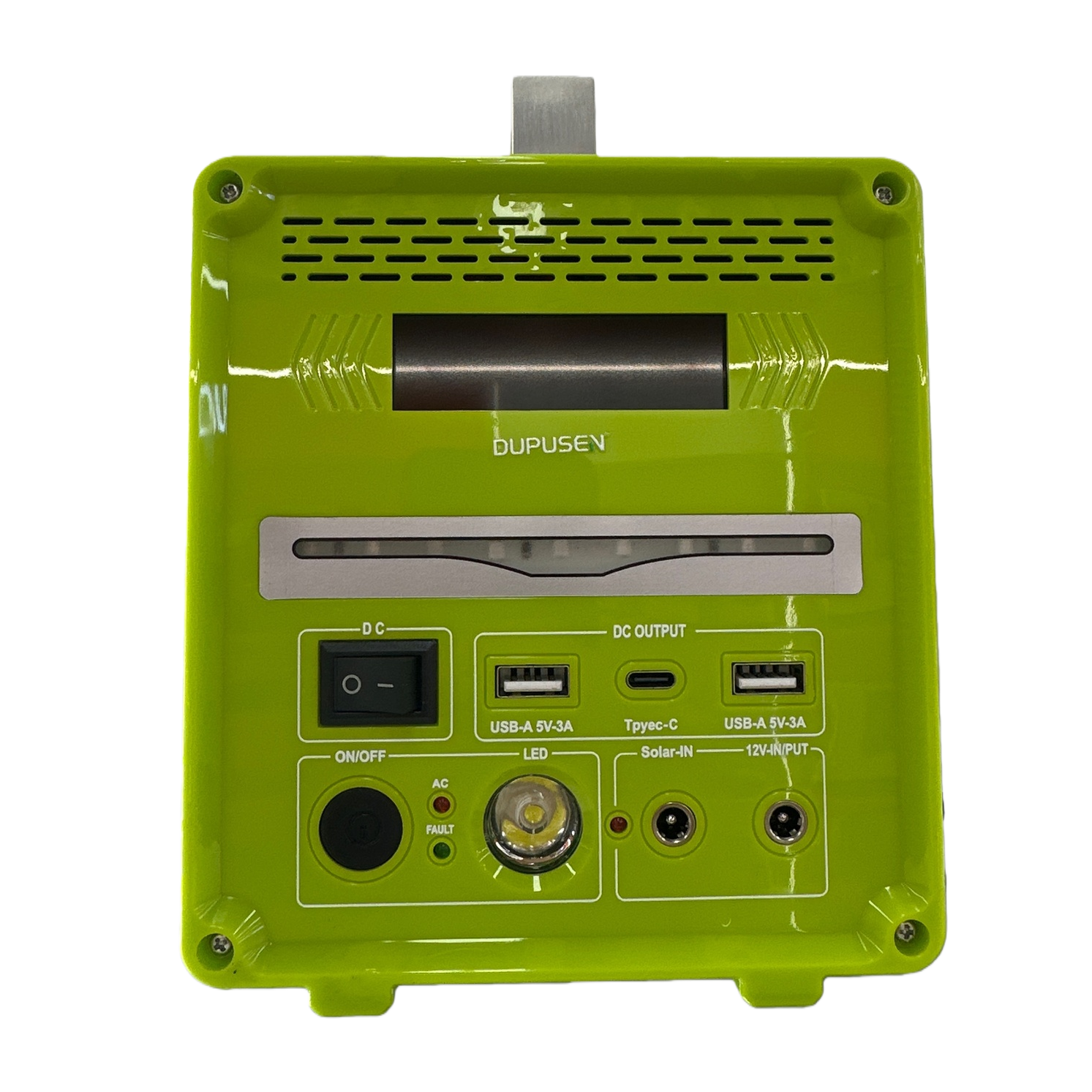 Green portable power bank, large-capacity, lightweight and fast-charging mobile power bank, essential for outdoor travel Item Picture
