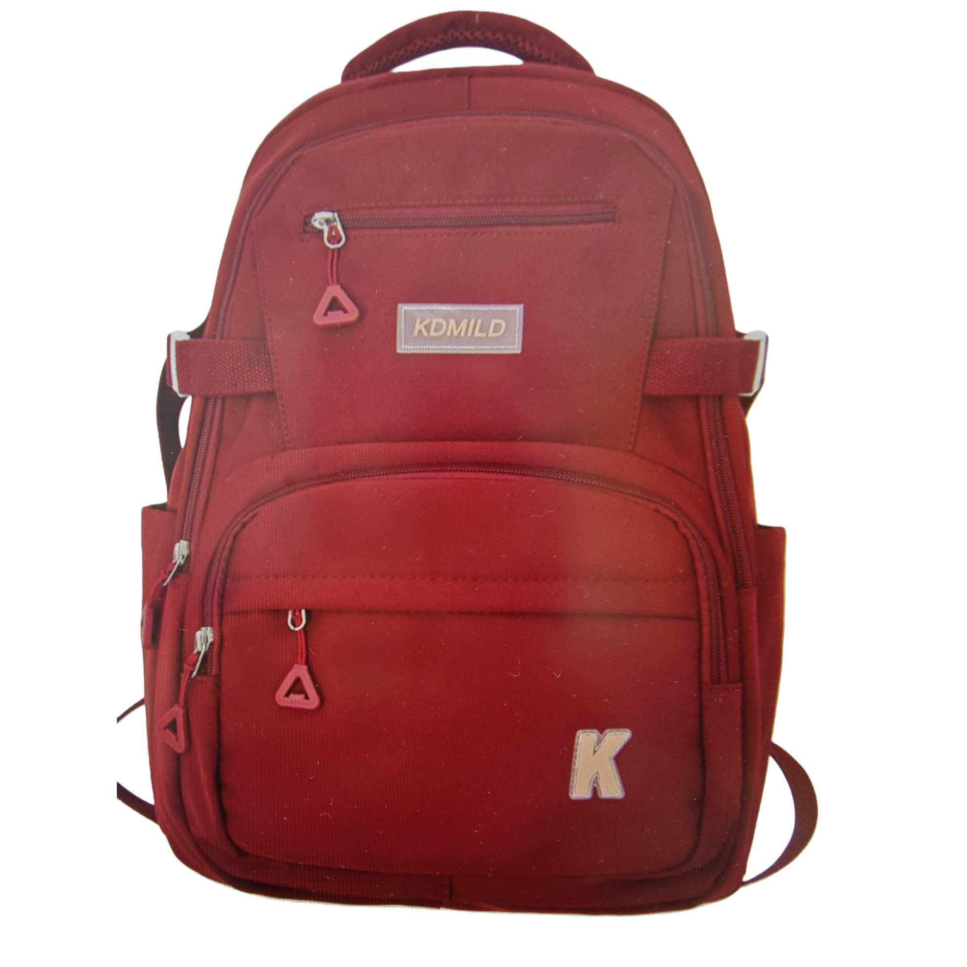 This red backpack is a fashionable student commuting large-capacity, lightweight and wear-resistant travel backpack Item Picture