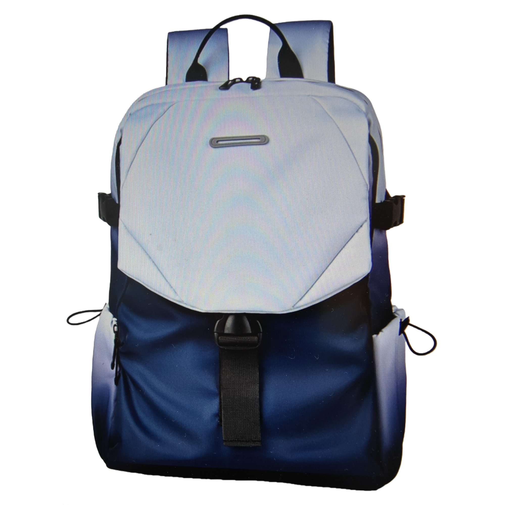 Blue and white gradient nylon waterproof backpack, 20L, lightweight travel and commuting for students Item Picture