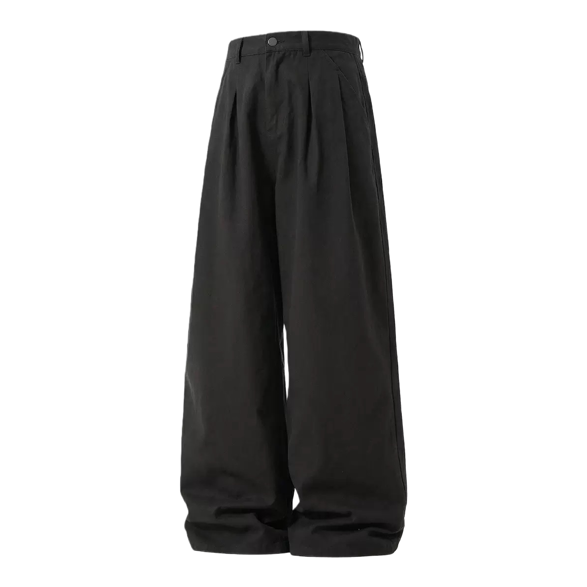 Black wide-leg pants for women, high-waisted, slimming, casual and versatile 9-inch pants Item Picture