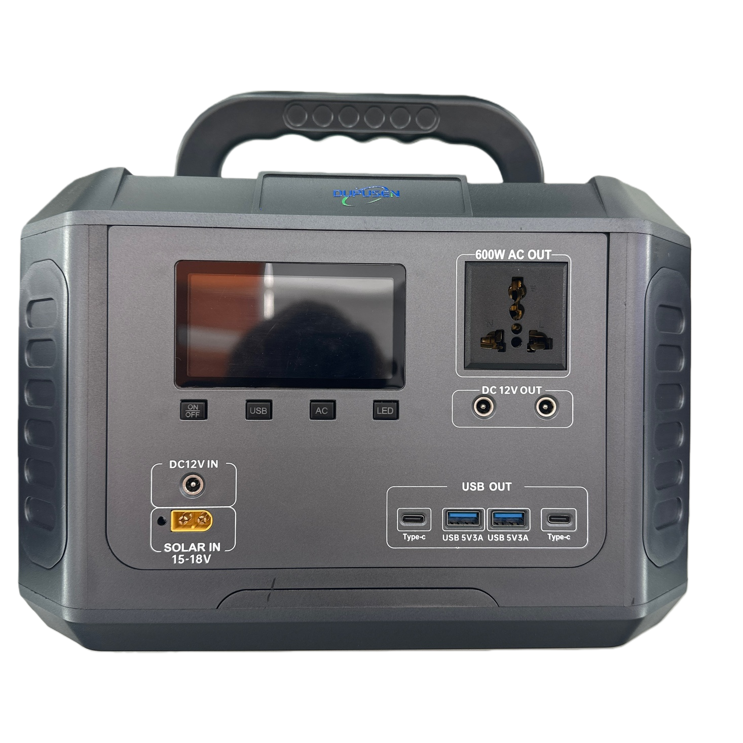 Grey portable power station, large-capacity outdoor emergency charging and energy storage equipment Item Picture