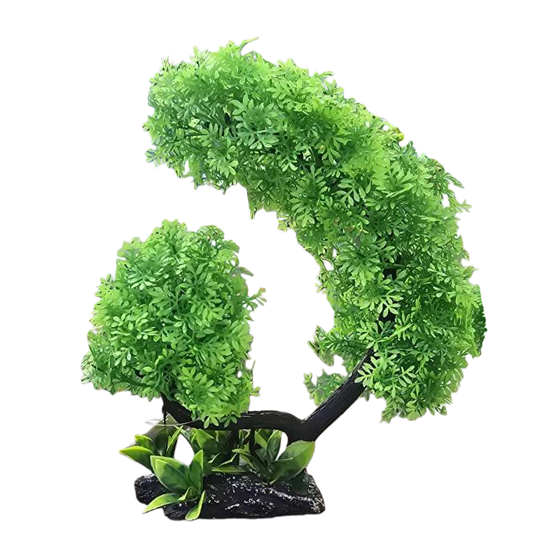 Green artificial bonsai trees, indoor decorative simulation green plant ornaments, suitable for living rooms, bedrooms and balconies Item Picture