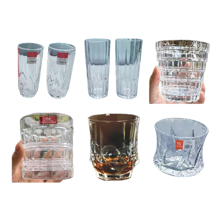 Transparent glass cup, high borosilicate heat-resistant household simple water cup, lead-free eco-friendly tea cup Item Picture