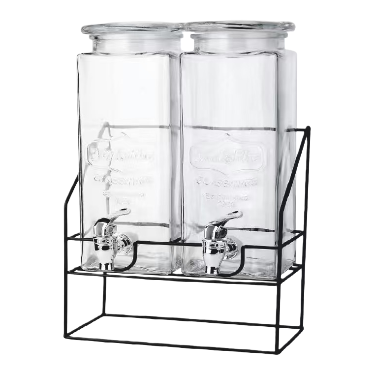 Cross-border customized glass bottles, juice cans, laundry detergent dispensers, cola buckets, containers, cold water buckets with faucets, beverage buckets Item Picture