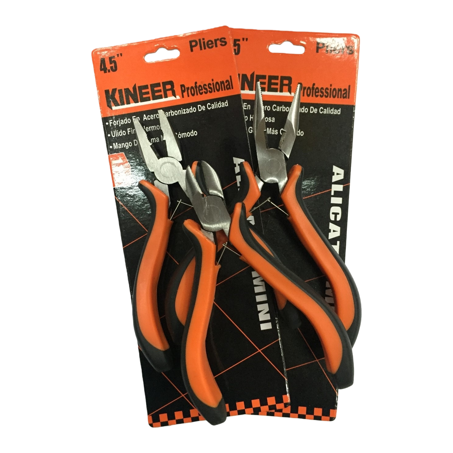 Orange and black handle pliers set, a multi-functional stainless steel tool specially designed for electricians Item Picture
