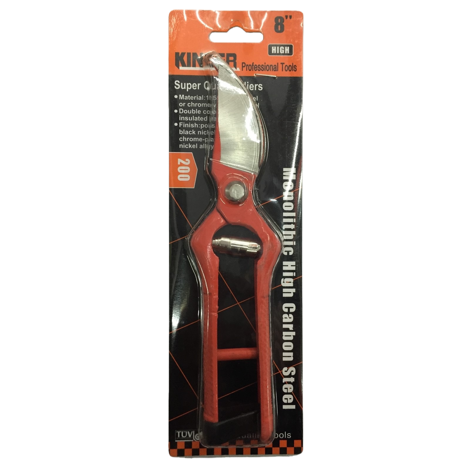 Red handle garden scissors, stainless steel sharp pruning shears, household gardening tools Item Picture