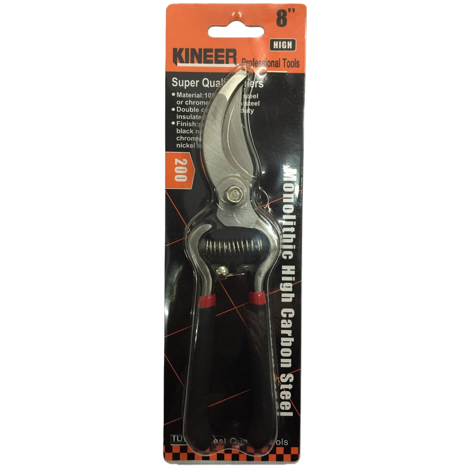 Black handle garden scissors, stainless steel sharp pruning shears, household garden tools Item Picture