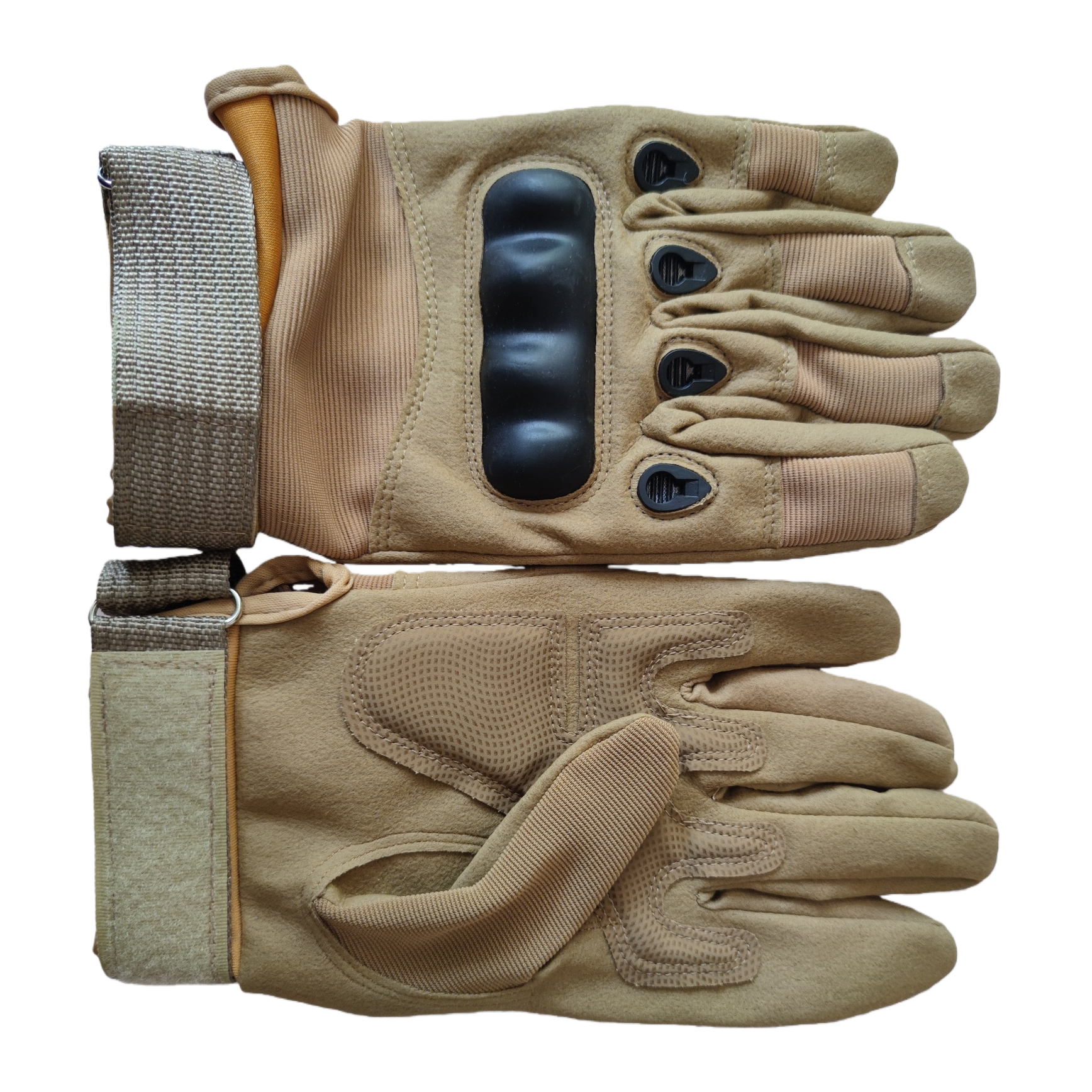 Khaki tactical gloves, anti-slip and wear-resistant, outdoor training, cycling and operation protective gloves Item Picture