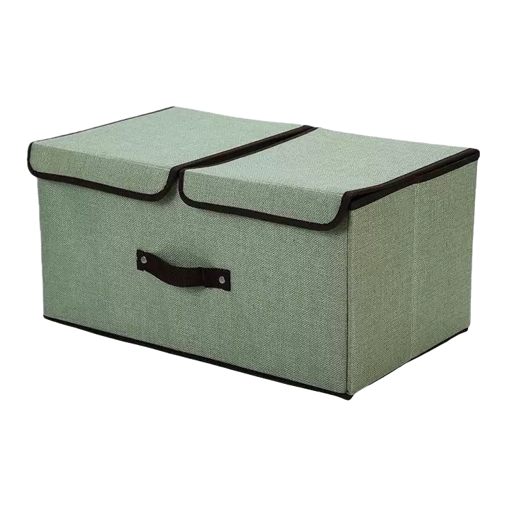Light green fabric storage box, home organizing box, multi-functional storage box for bedroom and living room Item Picture