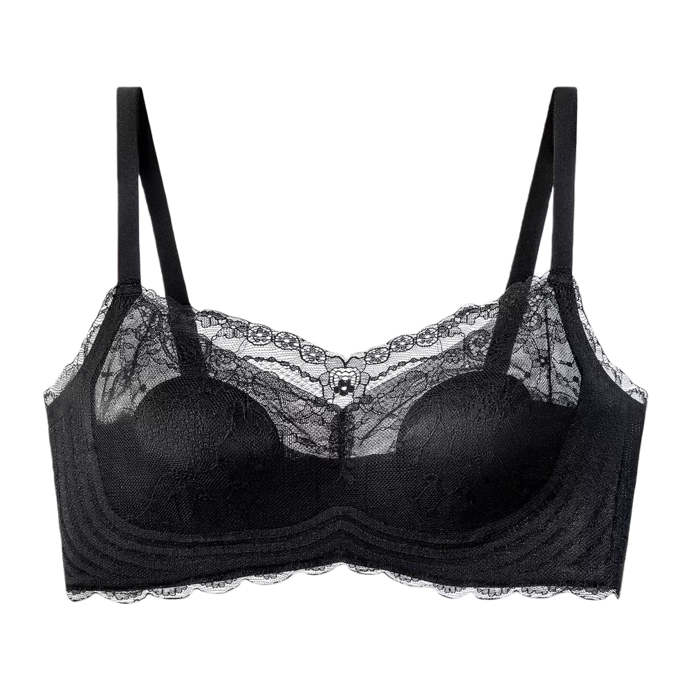 A black lace bra with rabbit ears, a big chest and a small look Application Scenario