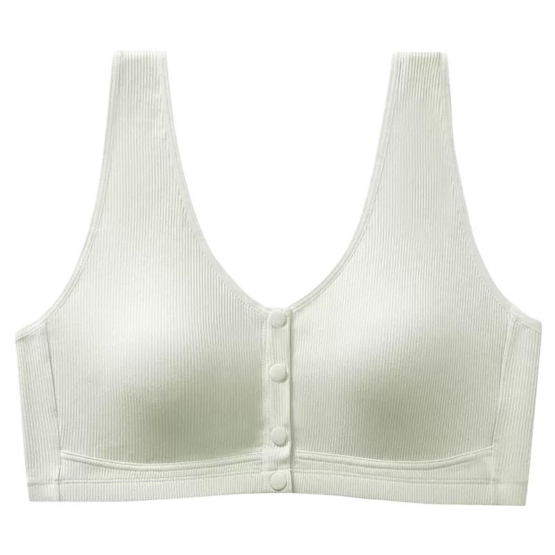 White striped bras without underwire are comfortable, breathable and adjustable Item Picture