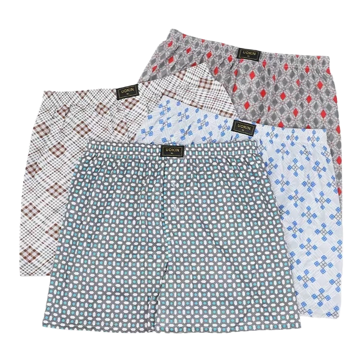 A variety of patterned men's pure cotton underpants are comfortable and breathable, with flat corners available at the four corners Item Picture