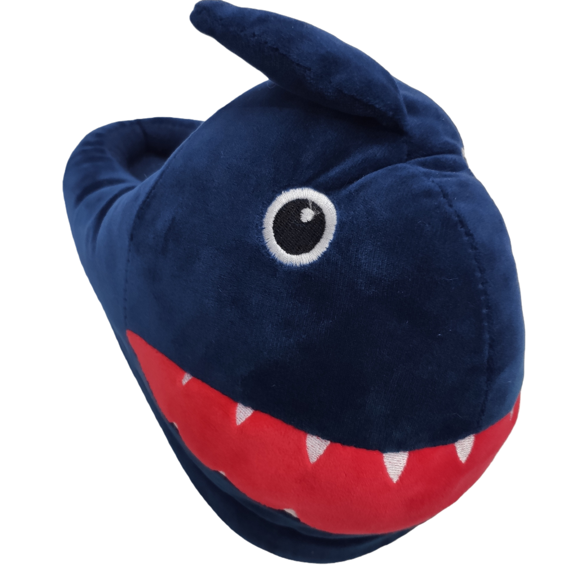 Blue shark-shaped home slippers for both men and women, comfortable and anti-slip bathroom flip-flops Item Picture