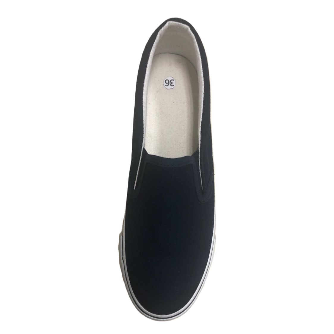 The classic black canvas shoes are low-top, simple and versatile for daily wear Item Picture