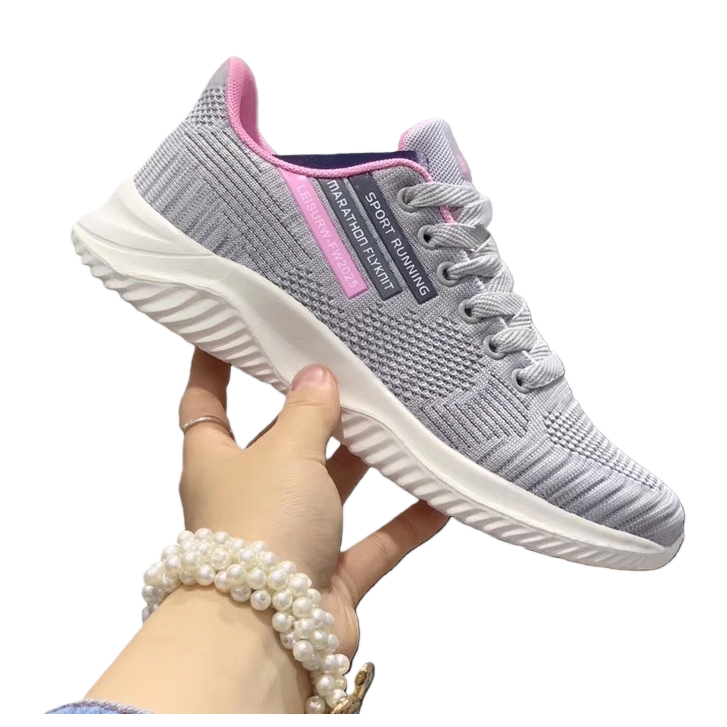 Men's grey sports shoes, breathable, lightweight and shock-absorbing casual running shoes Item Picture