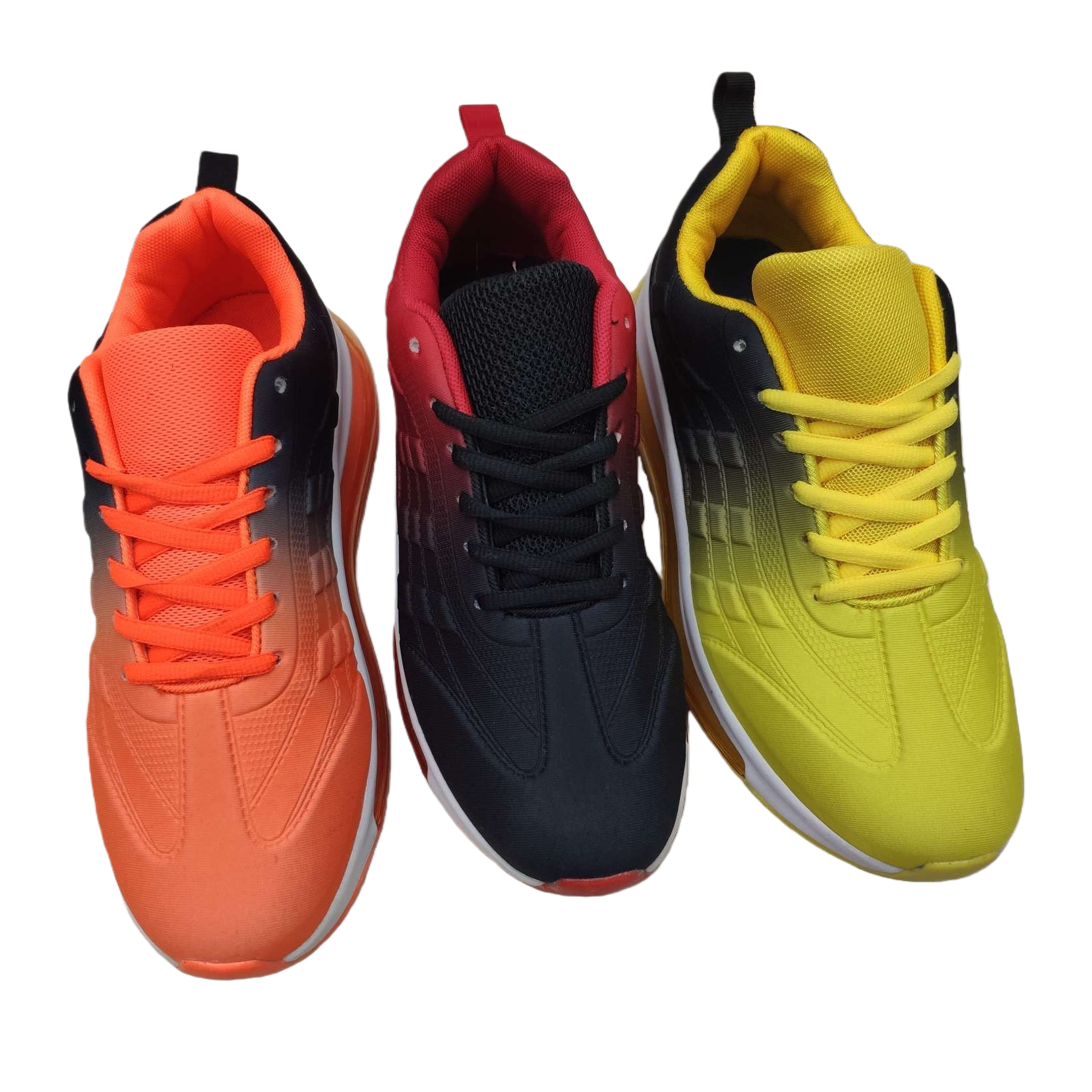 Three pairs of colorful sports shoes for both men and women, breathable, lightweight and casual running shoes Item Picture